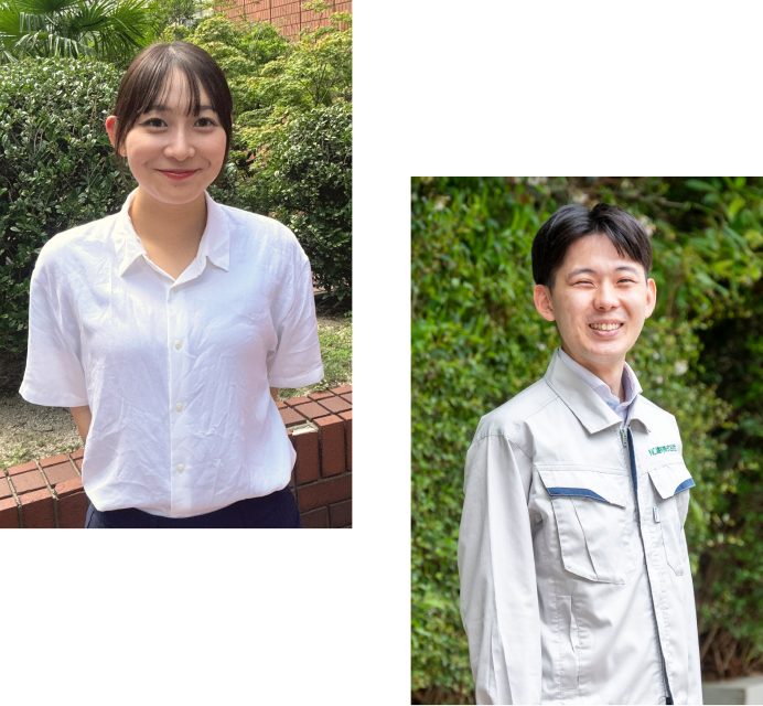 制服とスーツの男性スタッフ2名のイメージ