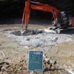 2019年 某池内仮設道路設置工事画像1